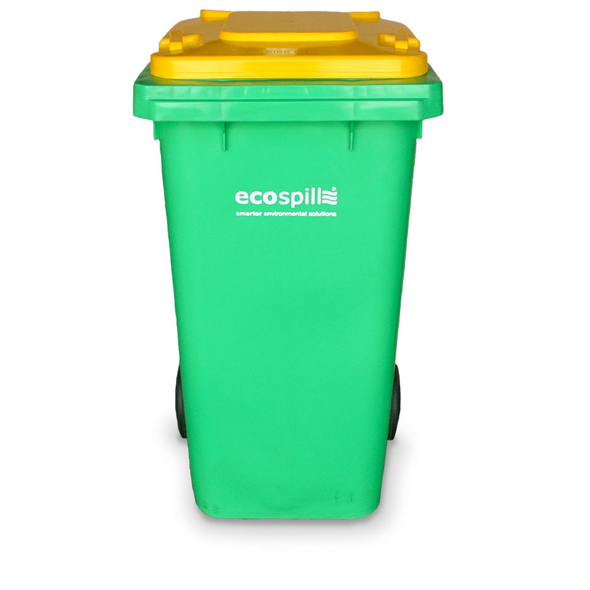120L Wheelie Bin | 120L Hazchem Wheelie Bin | 120LG-Y | Lime Green Bin with Yellow Lid | Wheelie Bin for Chemical Spill Kits | Ecospill Brisbane Sydney Melbourne Perth Canberra Australia